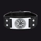 Flash Sale Norse Viking Compass Leather Bracelet Wristband For Men Son