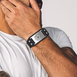 Flash Sale Norse Viking Compass Leather Bracelet Wristband For Men Son