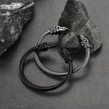 FaithHeart Viking Raven Cuff Bracelet Bangle for Men