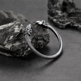 FaithHeart Viking Raven Cuff Bracelet Bangle for Men