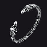 FaithHeart Viking Raven Cuff Bracelet Bangle for Men