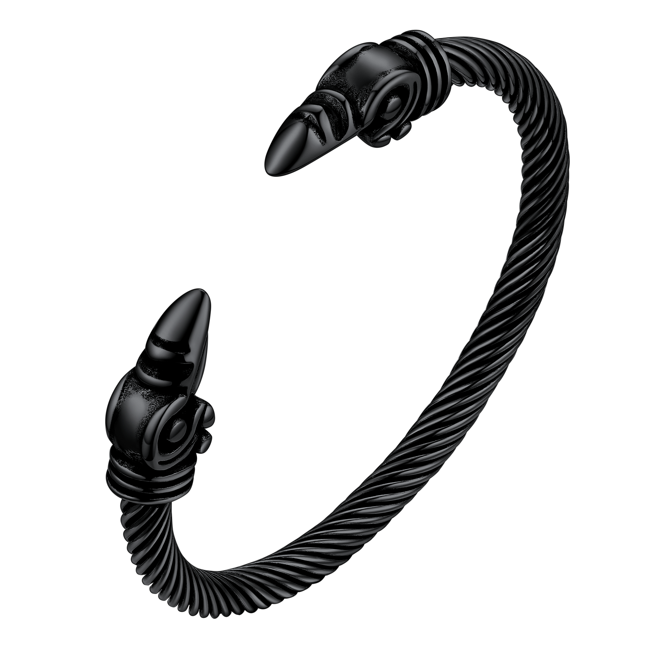 FaithHeart Viking Raven Cuff Bracelet Bangle for Men