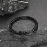 Viking Runes Skull Arm Ring Dangle Bracelet for Men