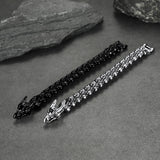 Viking Dragon Head Bracelet Stainless Punk Bracelet