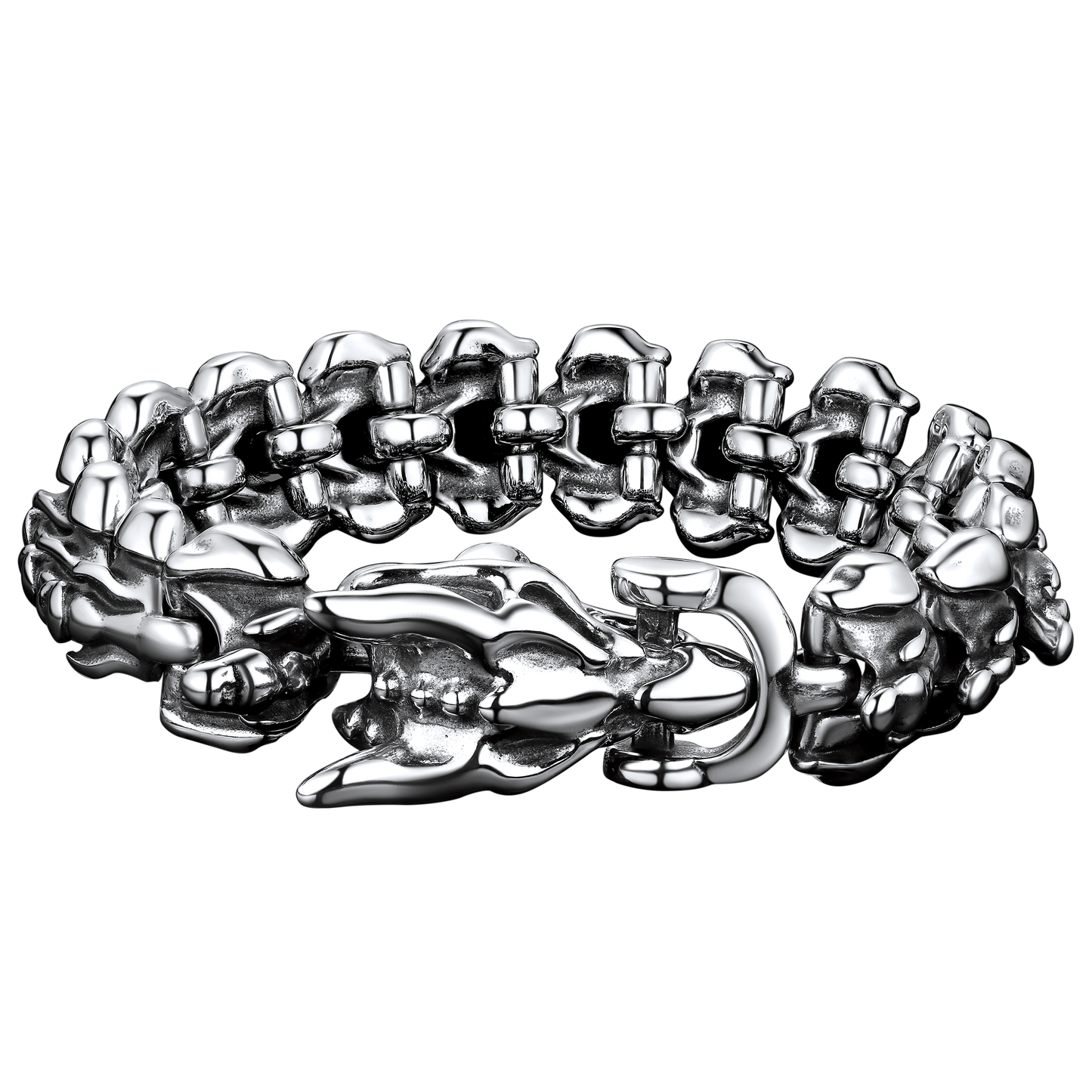 Viking Dragon Head Bracelet Stainless Punk Bracelet