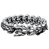 Viking Dragon Head Bracelet Stainless Punk Bracelet