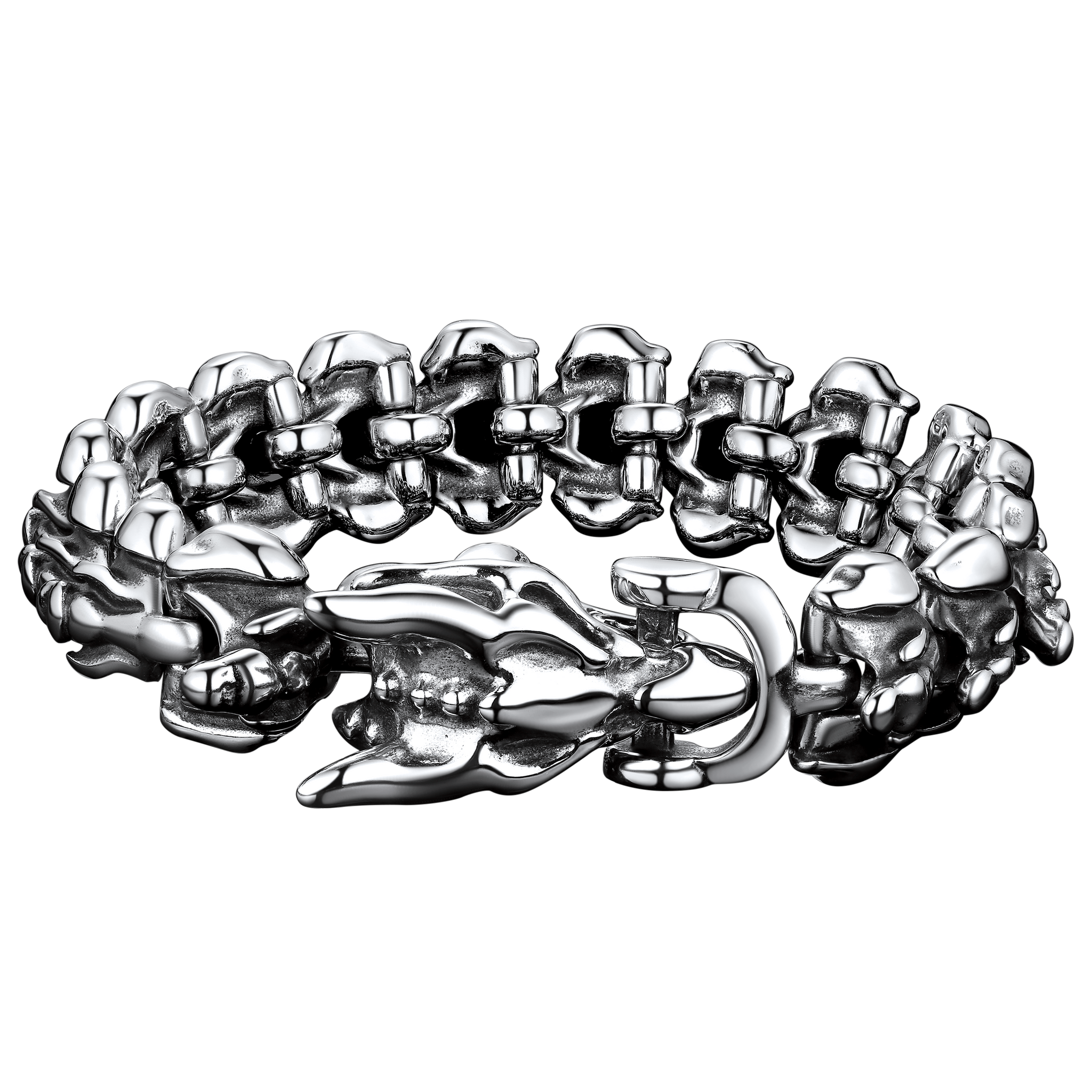 Viking Dragon Head Bracelet Stainless Punk Bracelet