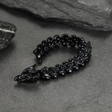 Viking Dragon Head Bracelet Stainless Punk Bracelet