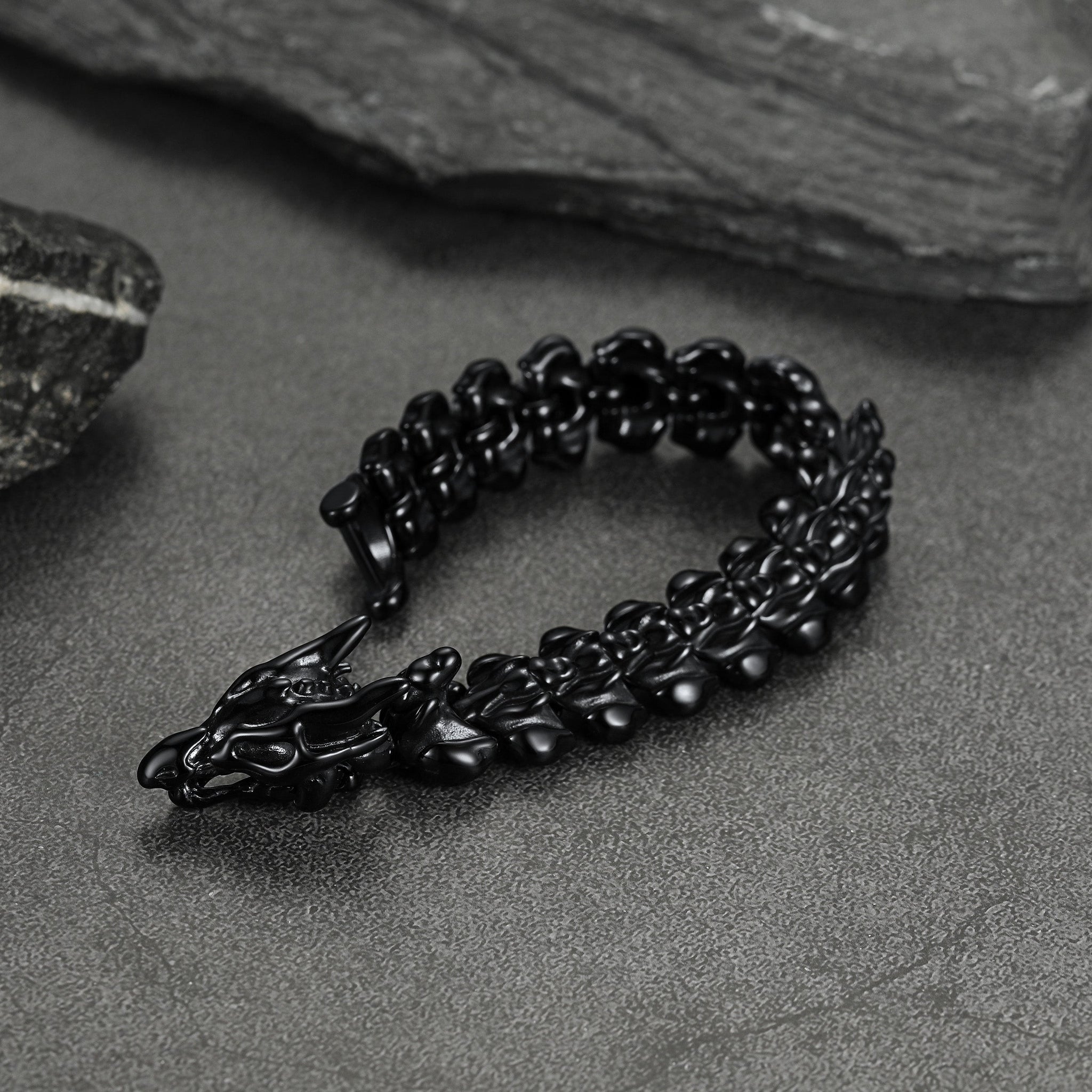 Viking Dragon Head Bracelet Stainless Punk Bracelet