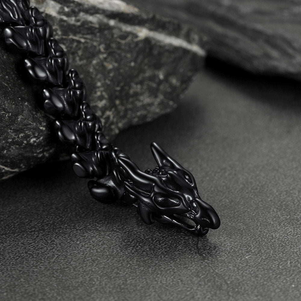 Viking Dragon Head Bracelet Stainless Punk Bracelet
