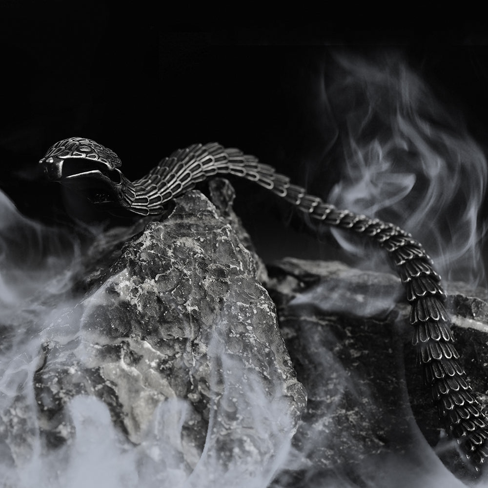 Viking Snake Jörmungandr Bracelet Stainless Steel Bangle Bracelet