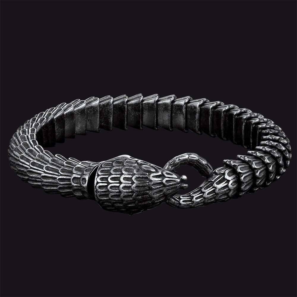 Viking Snake Jörmungandr Bracelet Stainless Steel Bangle Bracelet
