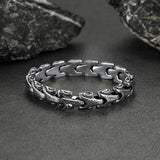 Chunky Dragon Chain Bracelet for Men in Stainless Steel