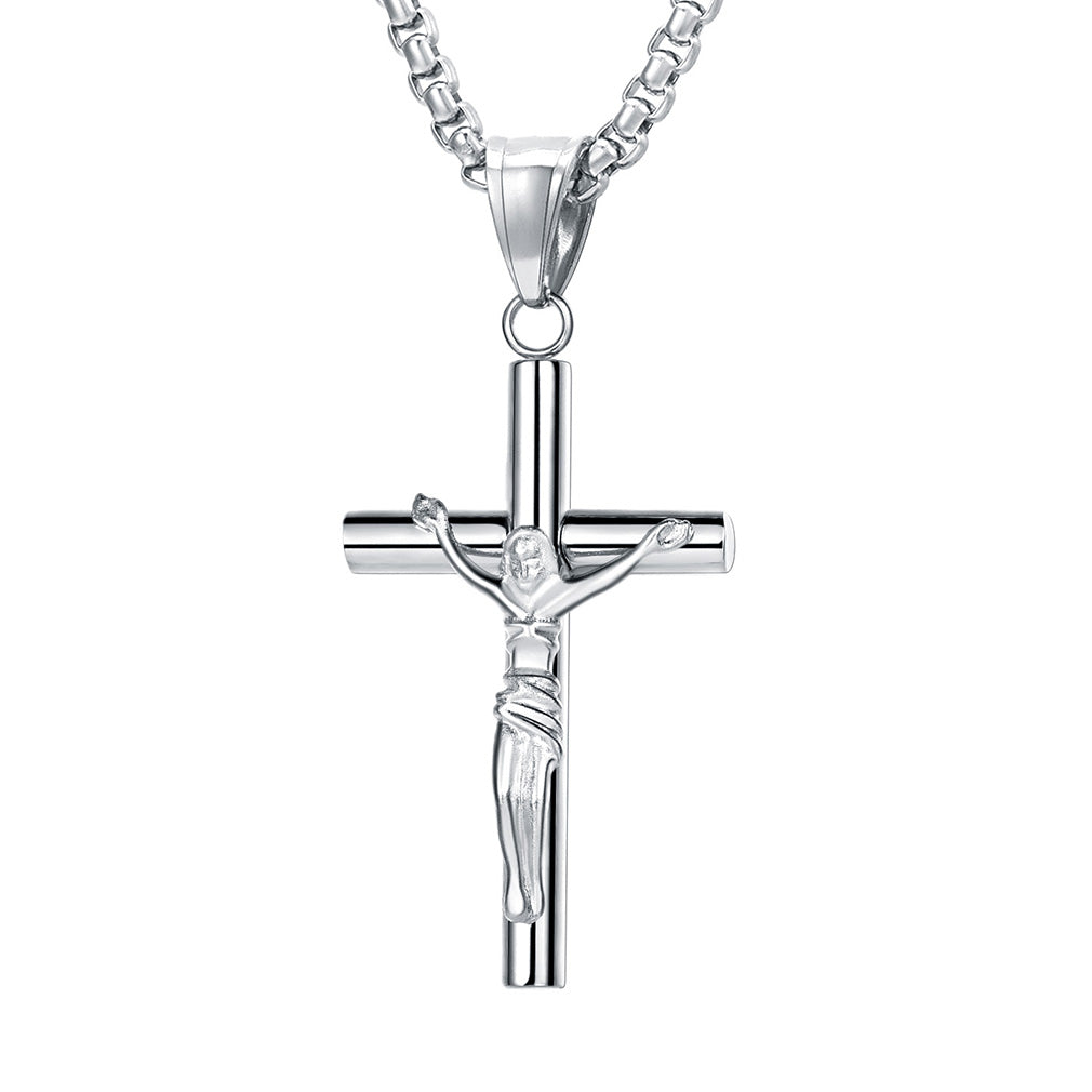 Flash Sale Christian Savior Cross Necklace for Man
