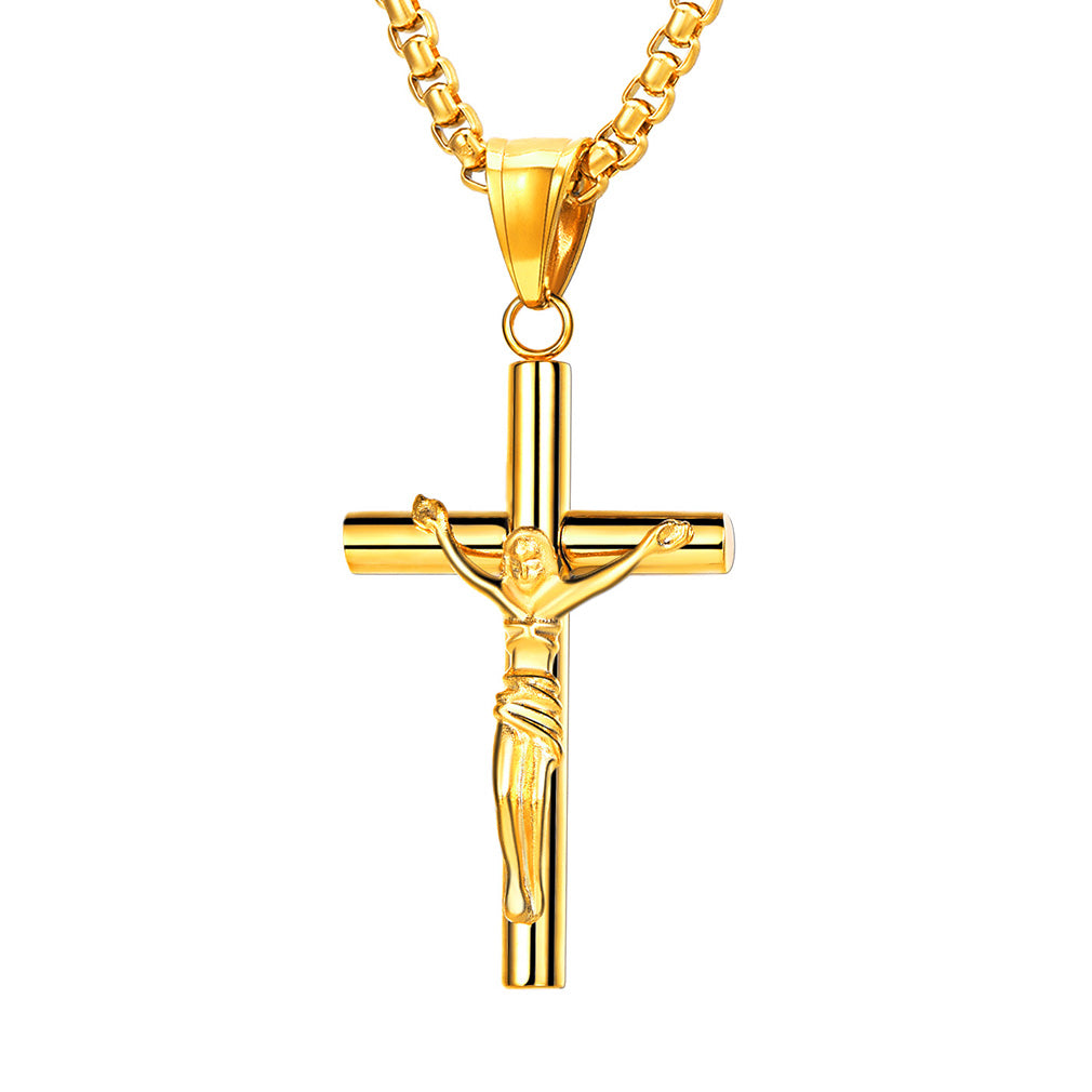 Flash Sale Christian Savior Cross Necklace for Man