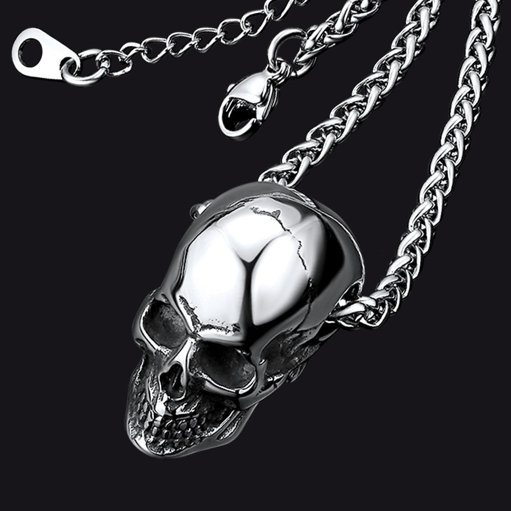 Gothic Skull Necklace Pendant For Men