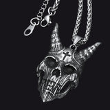 Gothic Skull Goat Necklace Devil Pendant for Men