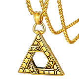 Flash Sale Gothic Triangle Necklace Pendant Necklace for Man