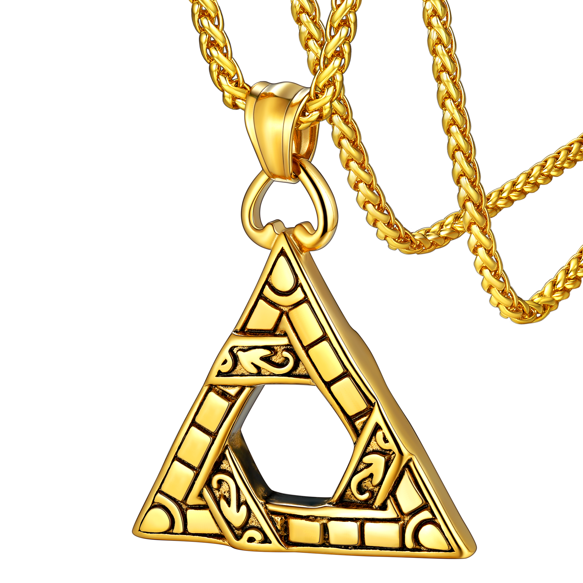 Flash Sale Gothic Triangle Necklace Pendant Necklace for Man