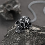 Gothic Skull Pendant Necklace For Men