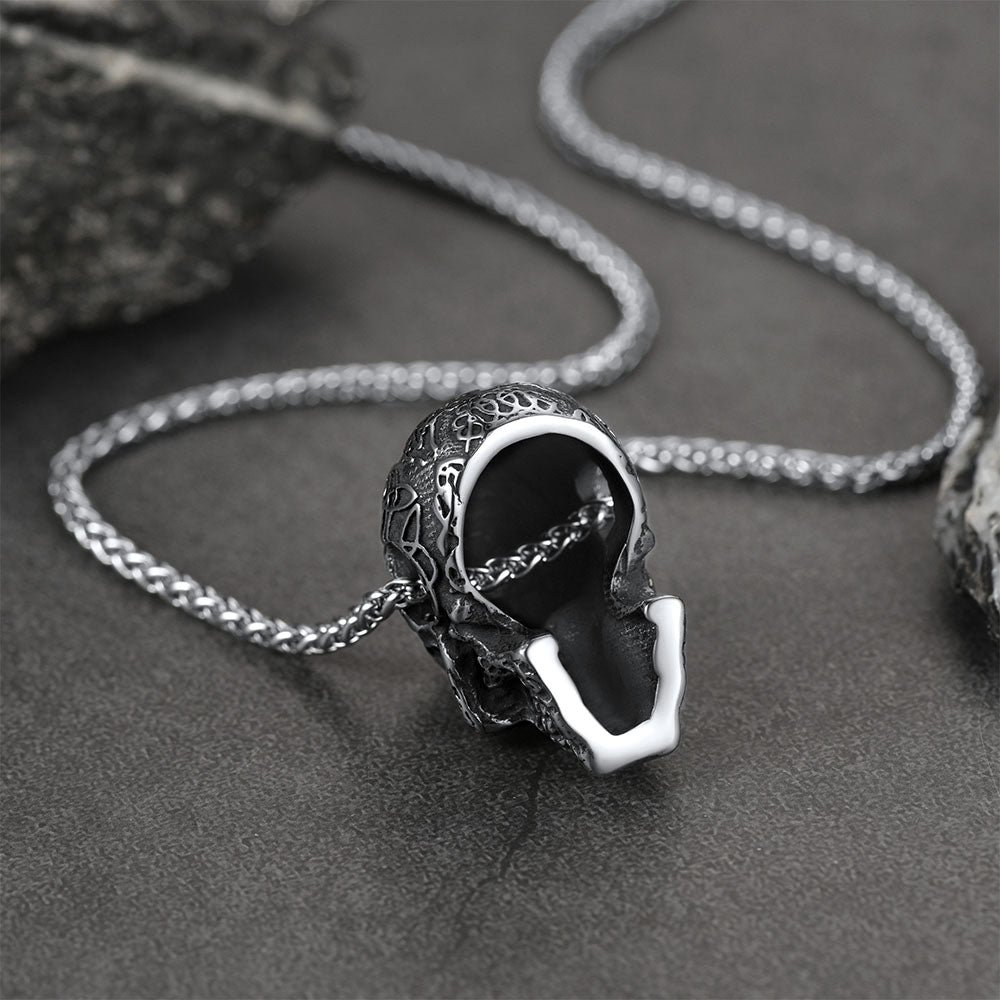 Gothic Skull Pendant Necklace For Men