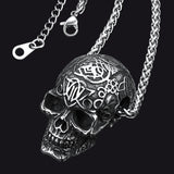 Gothic Skull Pendant Necklace For Men