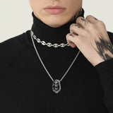 Grim Reaper Skull Pendant Necklace For Men