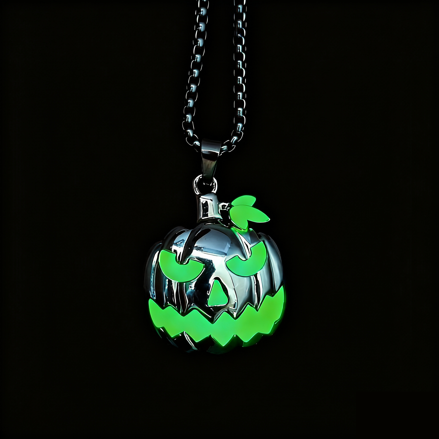 Halloween Glow in the Dark Pumpkin Pendant Necklace Gift