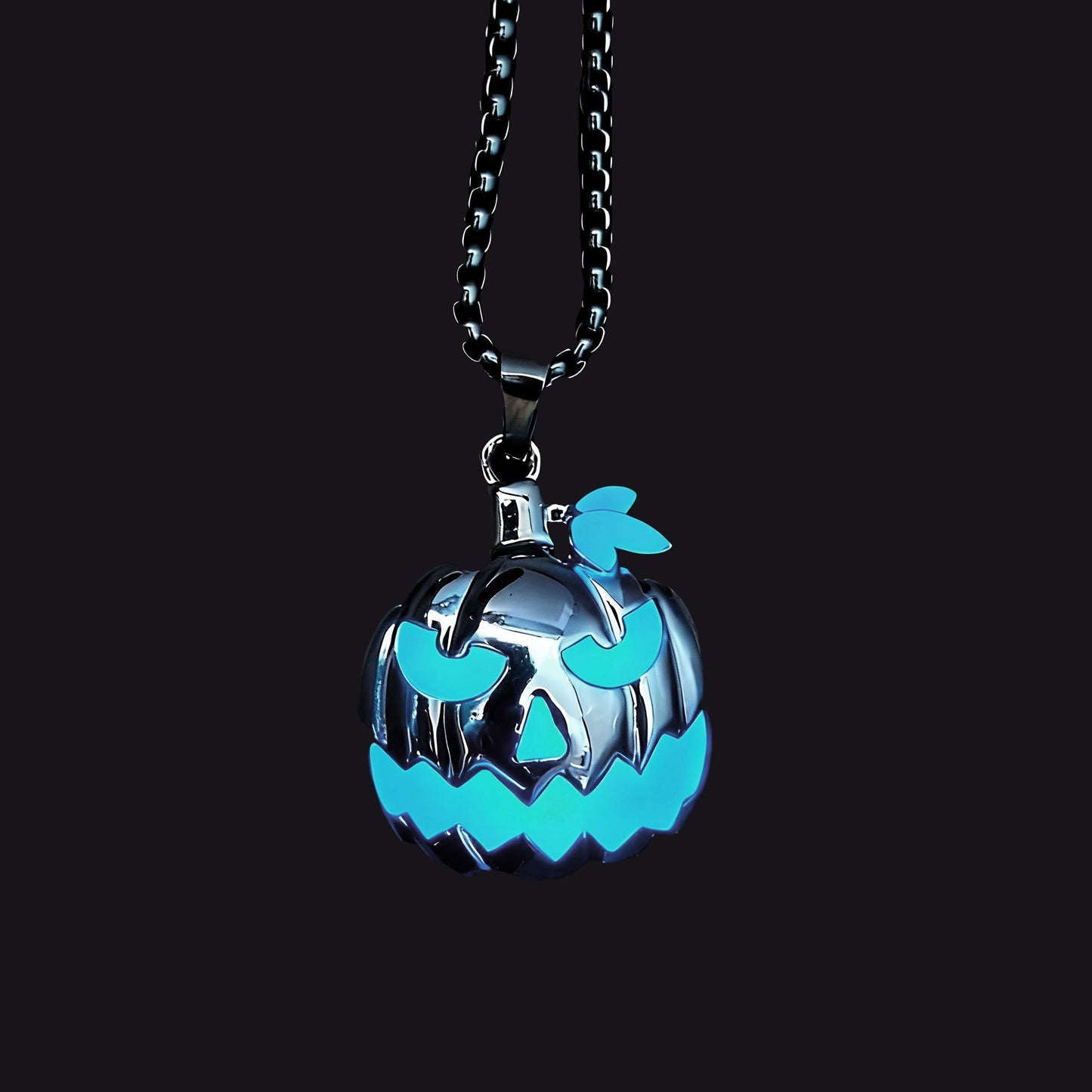 Halloween Glow in the Dark Pumpkin Pendant Necklace Gift