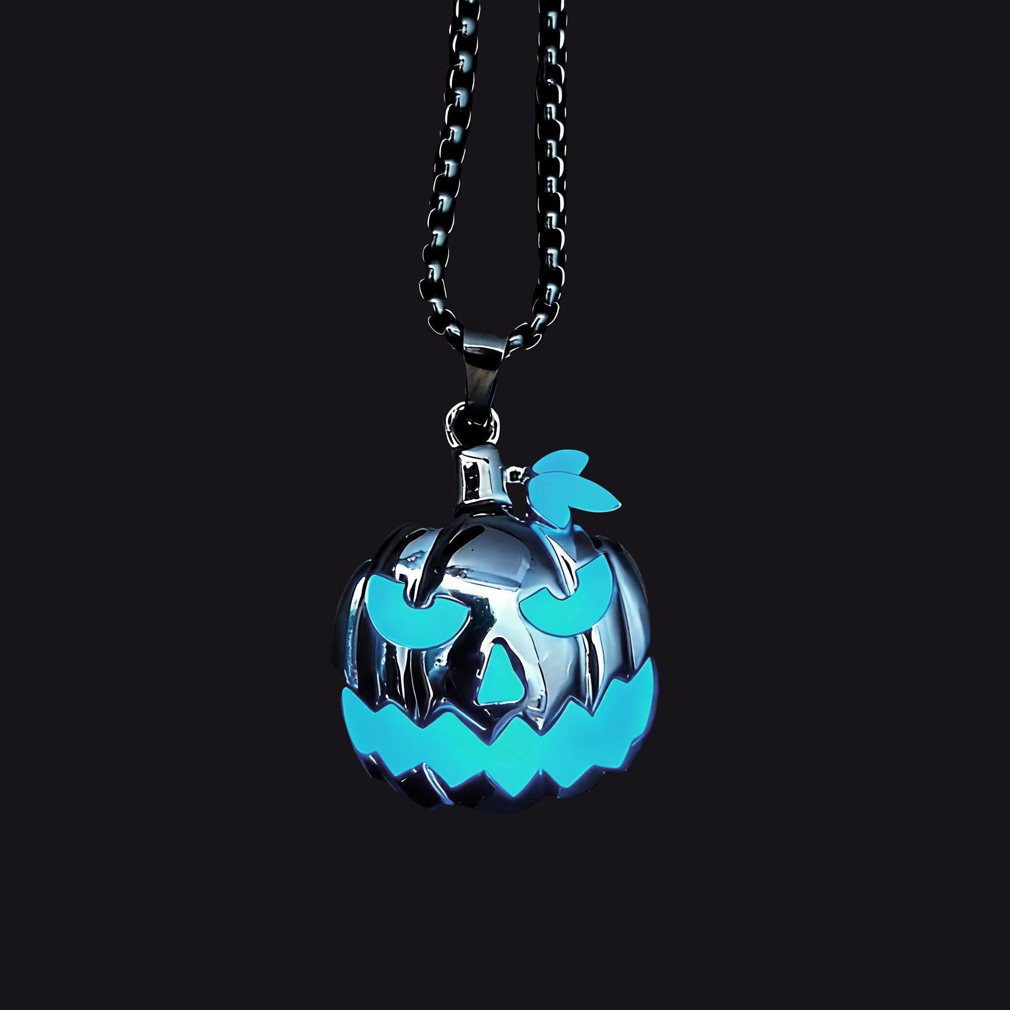 Halloween Glow in the Dark Pumpkin Pendant Necklace Gift