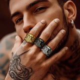 Viking Mjolnir Signet Ring Thor's Hammer Ring for Men