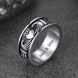 Celtic Claddagh Love Wedding Band Ring for Men Women