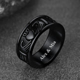 Celtic Claddagh Love Wedding Band Ring for Men Women