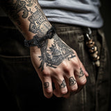 Viking Thor's Hammer Mjolnir Braided Leather Bracelet Gift For Men