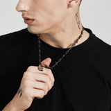 Gothic Thorn Barb Wire Chain Link Necklace Birthday Gift for Men