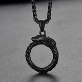 Dragon Circle Pendant Necklace for Men Women