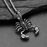 Celtic Knot Scorpion Pendant Necklace for Men