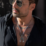 Celtic Knot Scorpion Pendant Necklace for Men