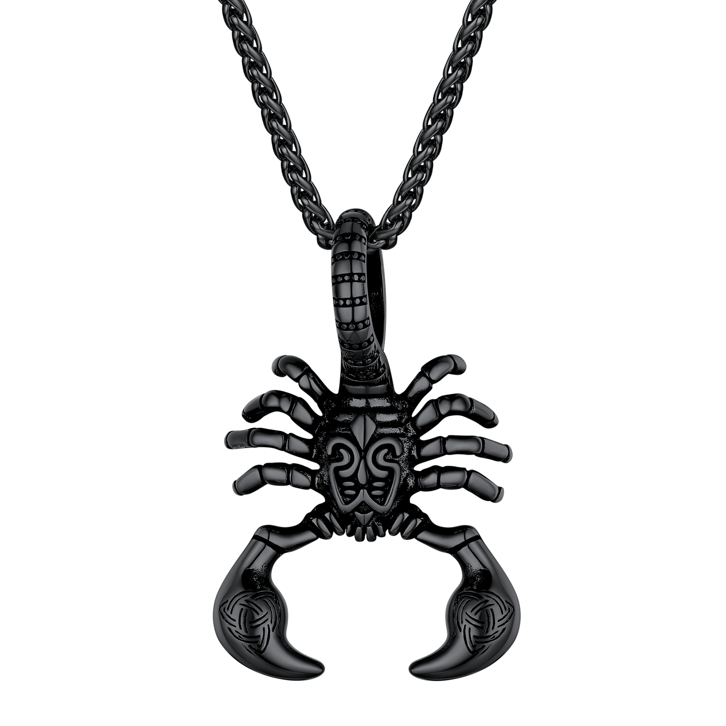 Celtic Knot Scorpion Pendant Necklace for Men