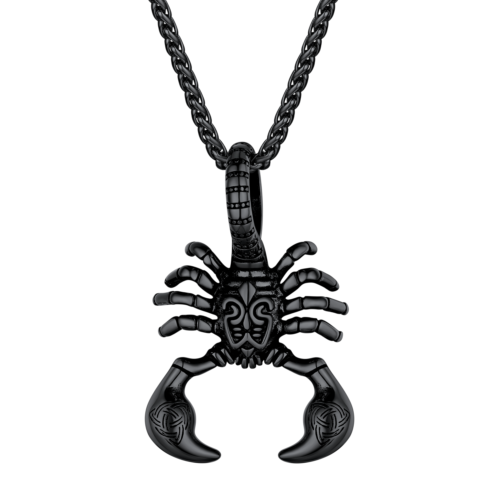 Celtic Knot Scorpion Pendant Necklace for Men