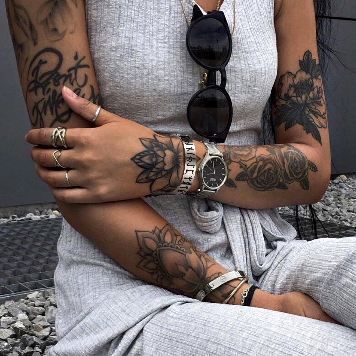 Viking Cuff Bangle Bracelet For Men