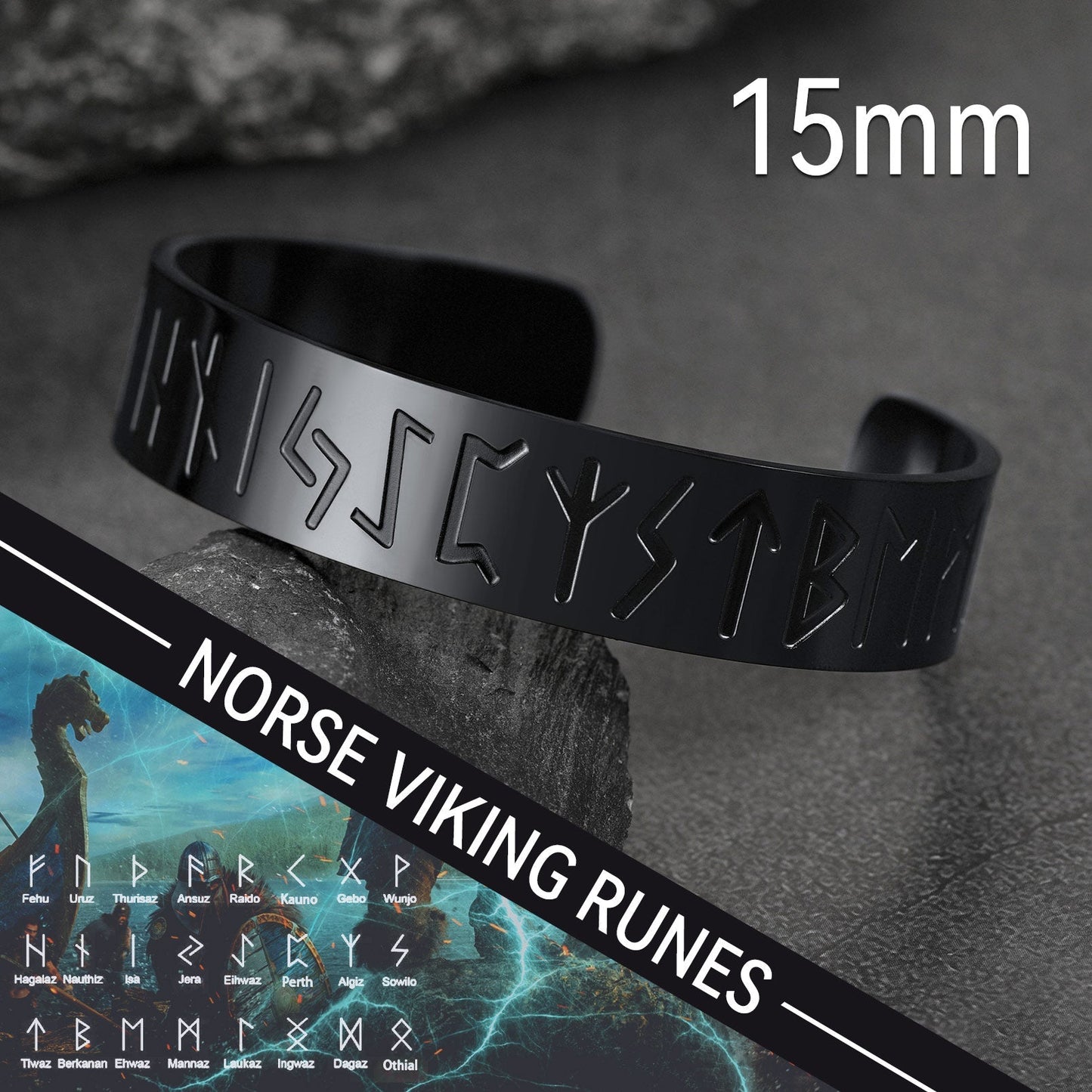 Viking Cuff Bangle Bracelet For Men