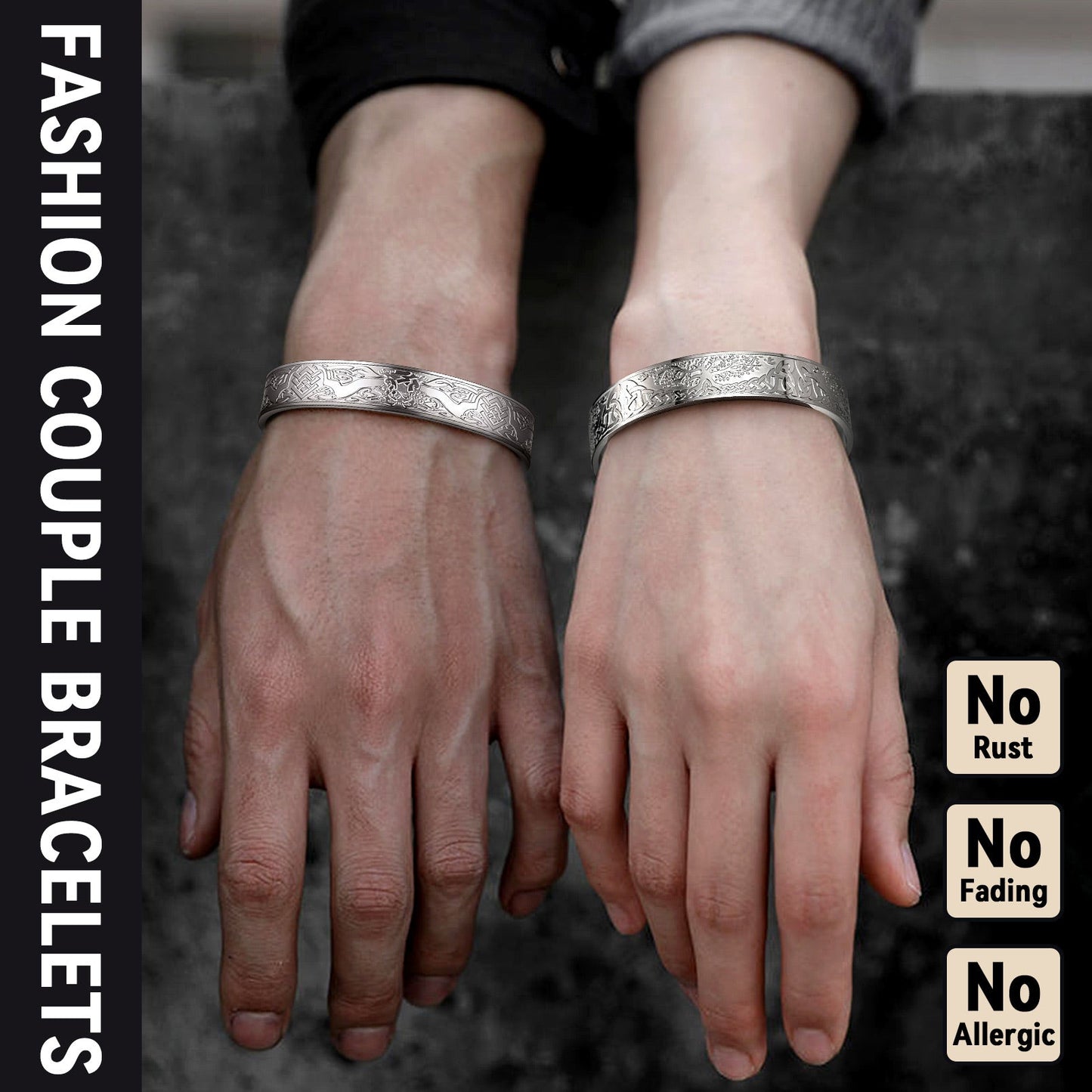 Custom Celtic Knot Cuff Bracelet Bangle for Men Women