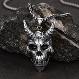 Gothic Skull Goat Necklace Devil Pendant for Men
