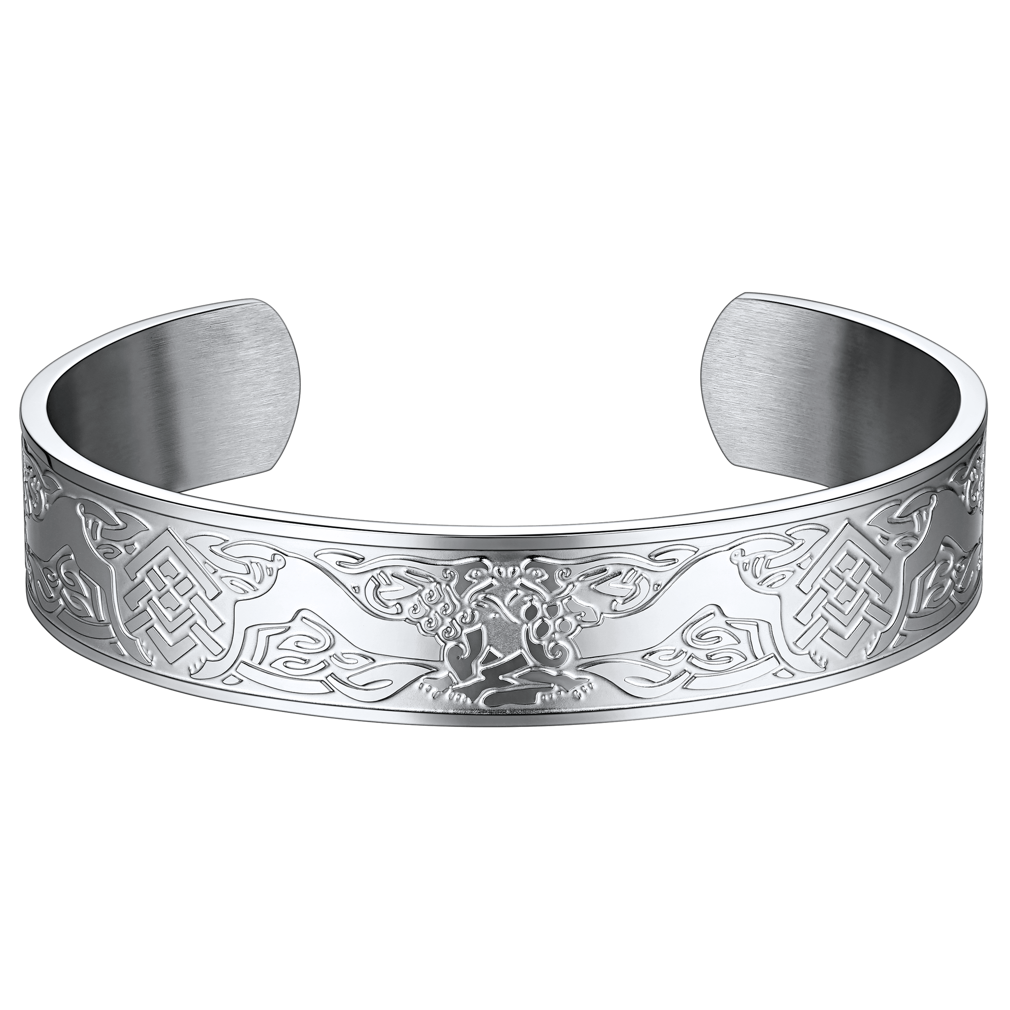 Custom Celtic Knot Cuff Bracelet Bangle for Men Women