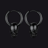 Cool Skull Hoop Dangle Earrings For Men Women