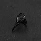 Viking Raven Skull Ring With Celtic Knot For Men