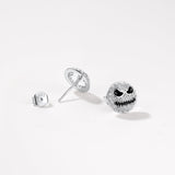 Halloween Jack Skellington Earrings For Men in Sterling Silver