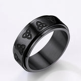 Celtic Knot Fidget Band Ring for Anxiety for Men
