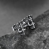 Punk Crown Skull Stud Earrings for Men Halloween Gift